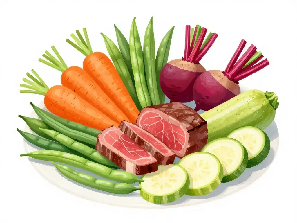 accompagnement filet de boeuf légumes variés de saison