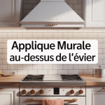 applique murale cuisine évier moderne et lumineuse