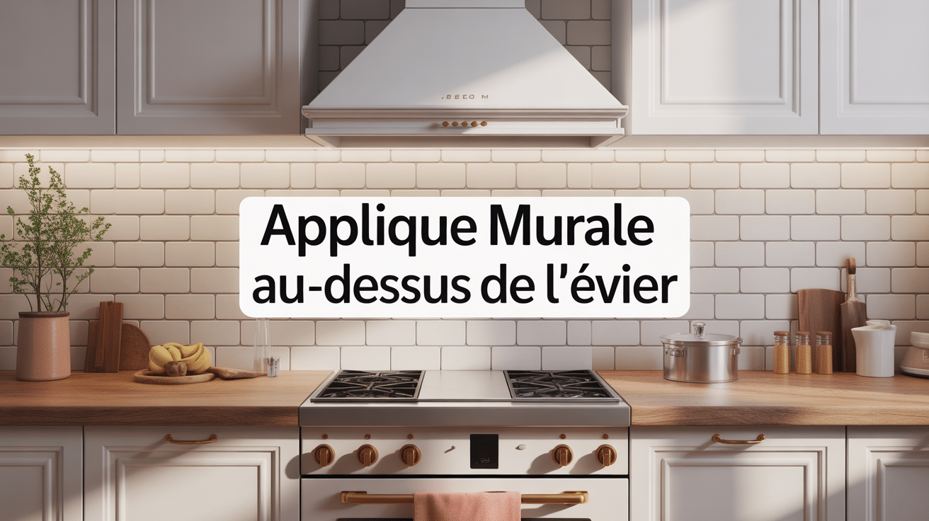 applique murale cuisine évier moderne et lumineuse