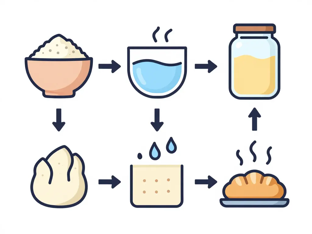 diagramme technique au rythme du pain fermentation