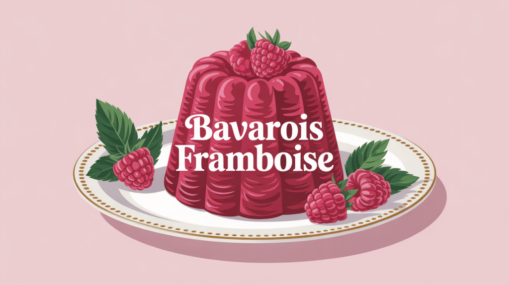 bavarois framboise élégant et gourmand sur assiette