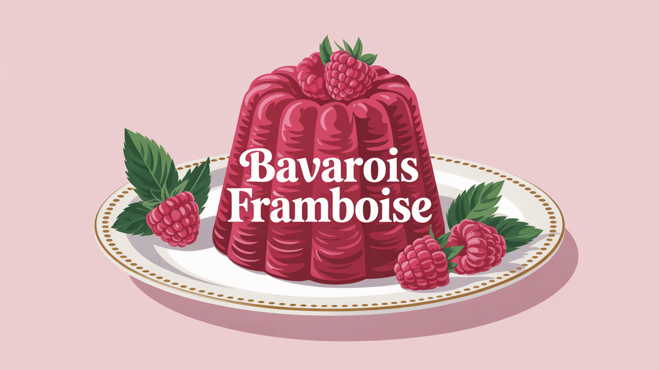 bavarois framboise élégant et gourmand sur assiette