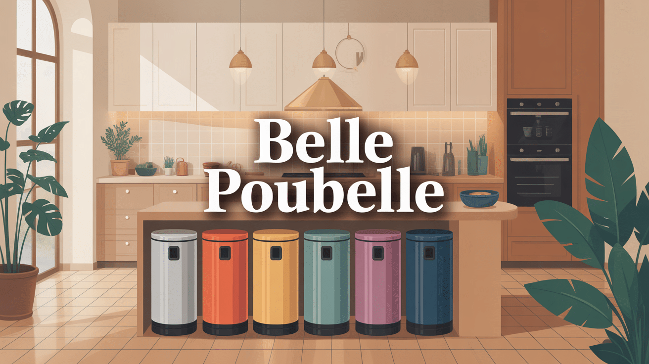Belle poubelle design intégrée décoration cuisine