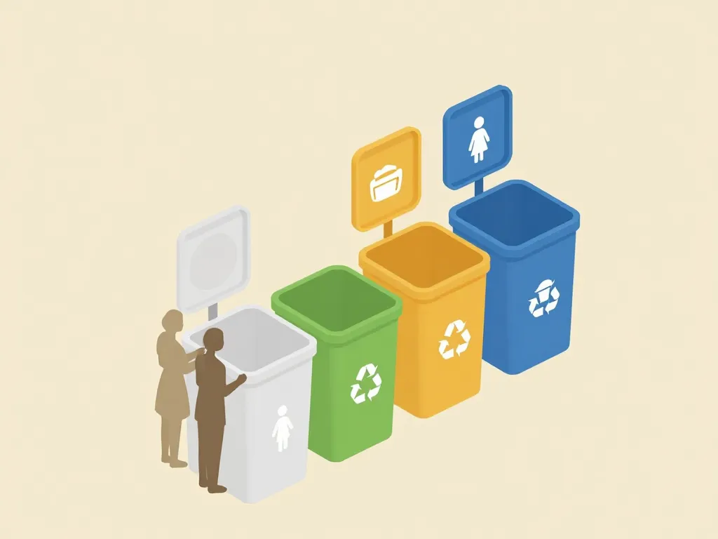 Belle poubelle tri sélectif maison pratique