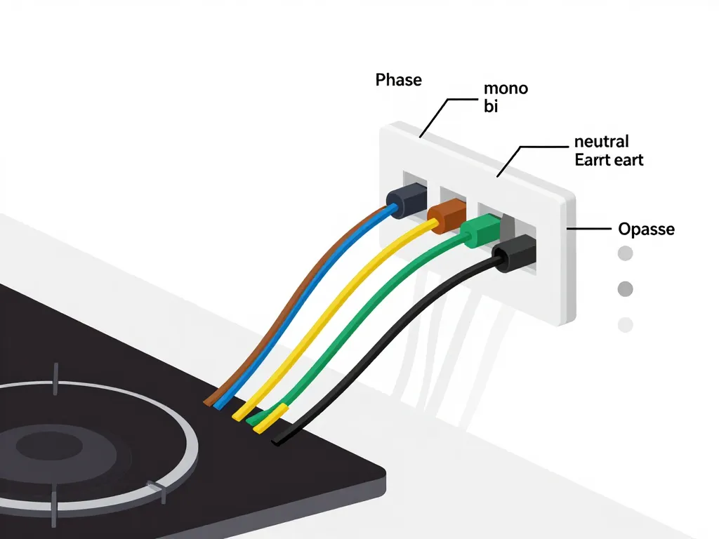 Diagramme câblage branchement plaque induction 4 fils