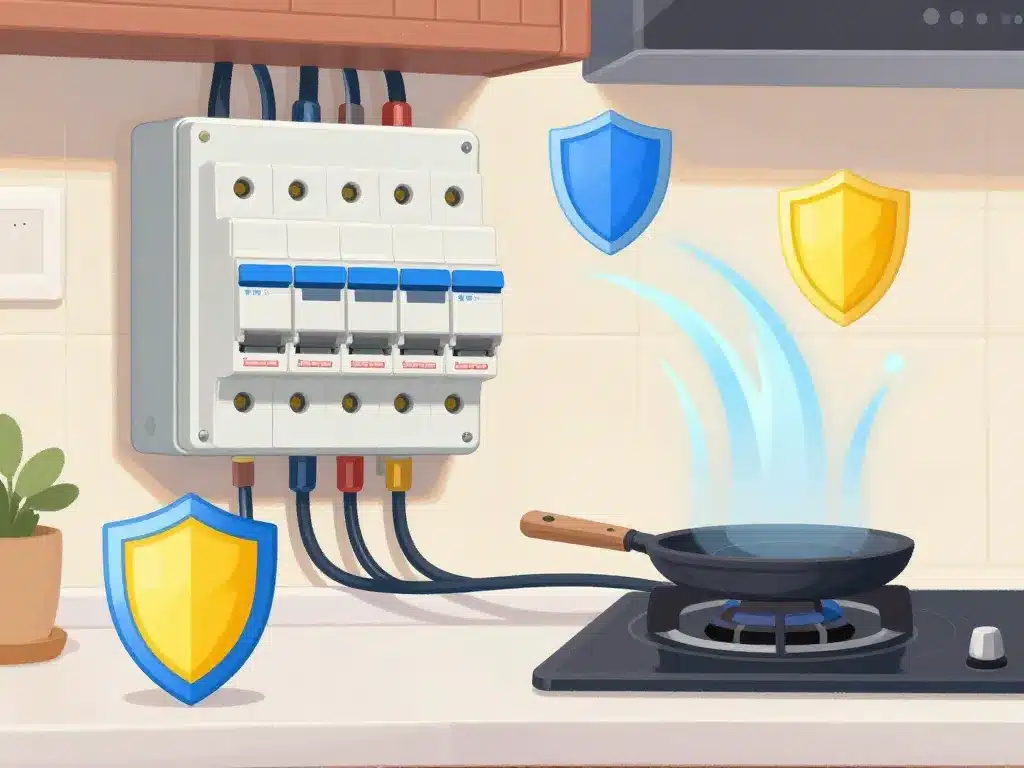 Sécurité et protections branchement plaque induction 4 fils