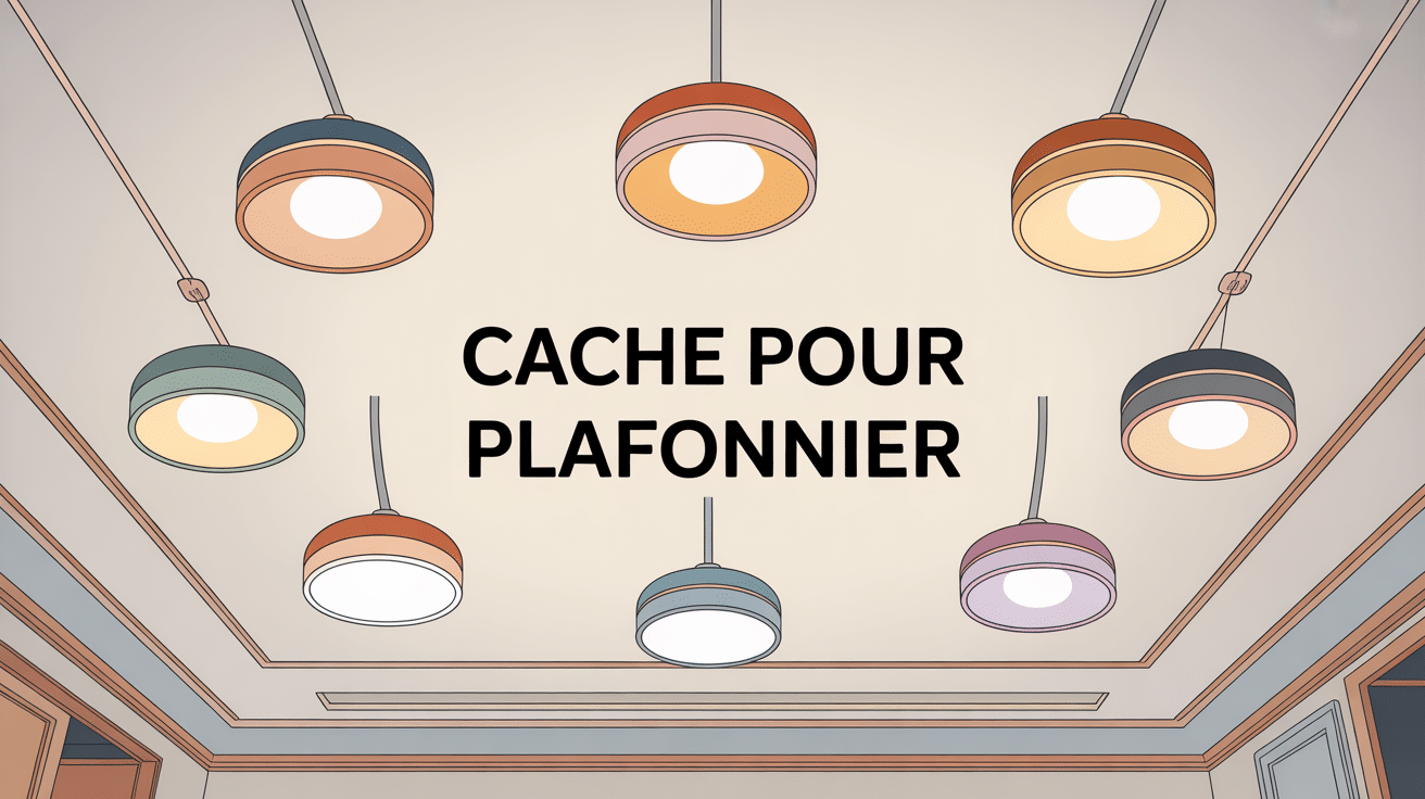 illustration cache pour plafonnier moderne