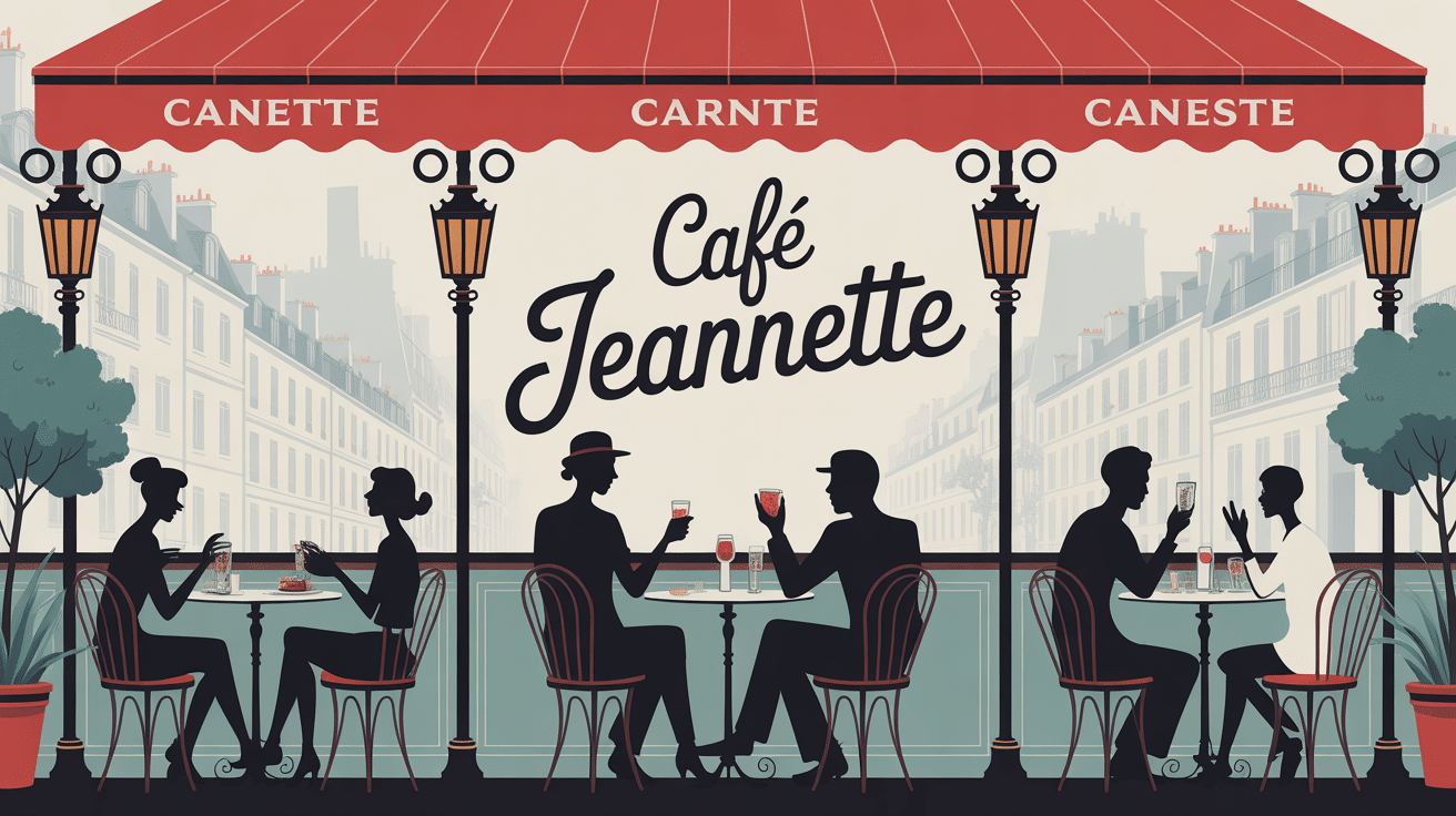 Illustration Café Jeannette brasserie parisienne emblématique