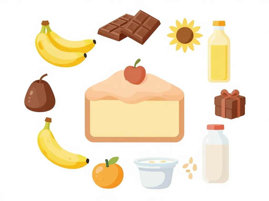 ingrédients sains cake banane chocolat sans beurre alternatives