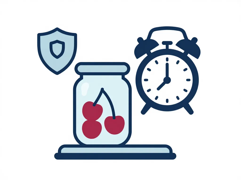 cerises au sirop sans stérilisation conservation risqué