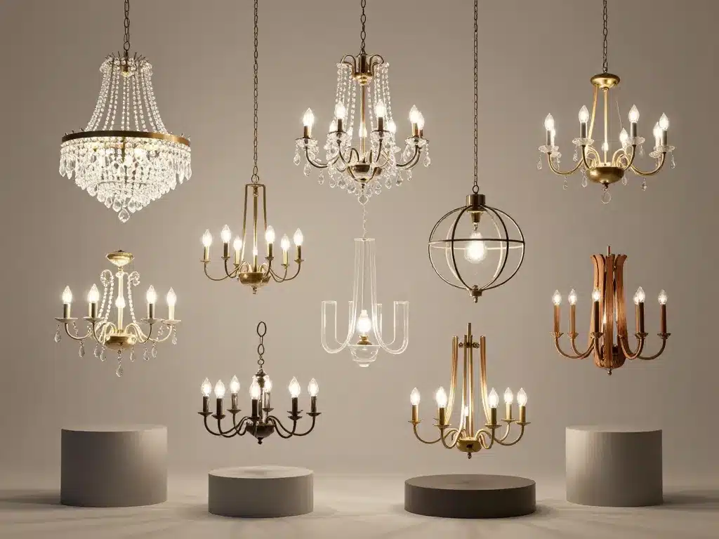 chandelier lustre différents styles et matériaux