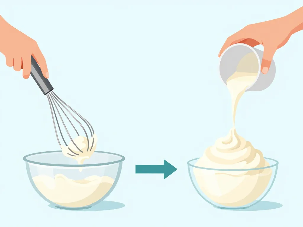 Étapes chantilly maison sans sucre glace bol froid et fouet