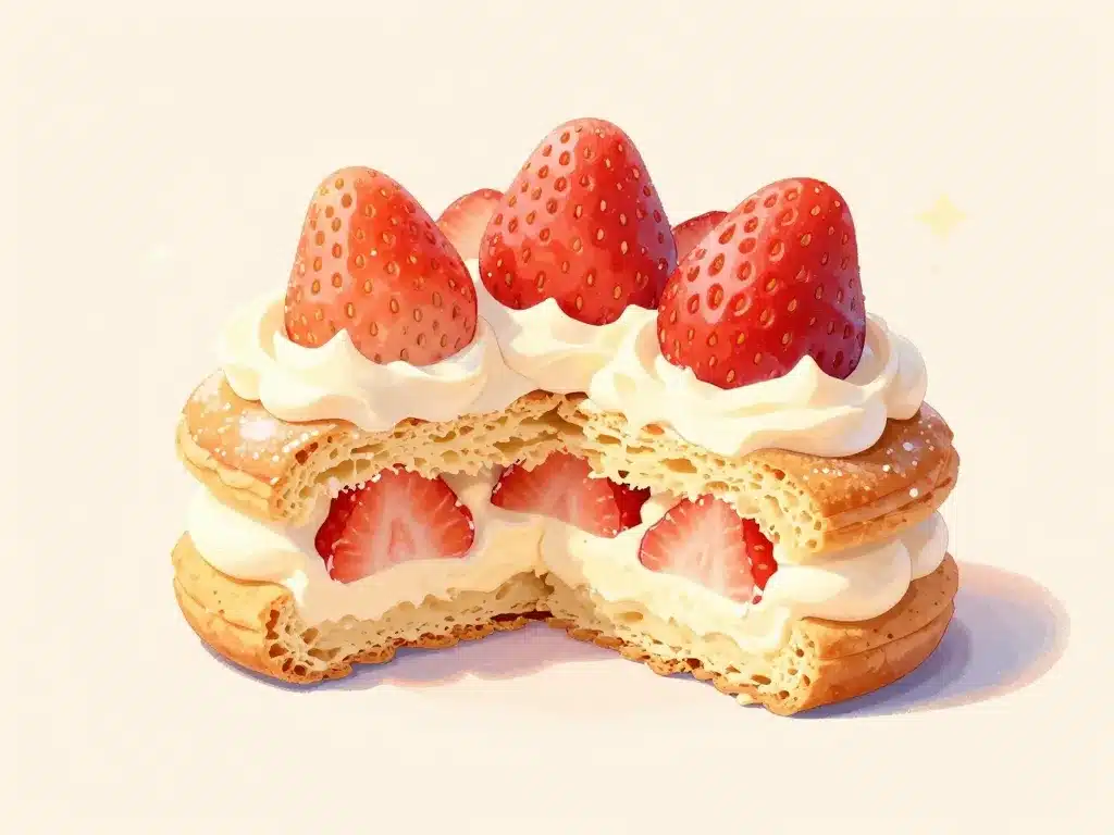 structure charlotte aux fraises crème pâtissière décomposée avec biscuits fraises crème