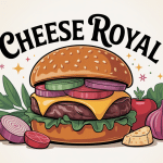 illustration cheese royal burger gourmet