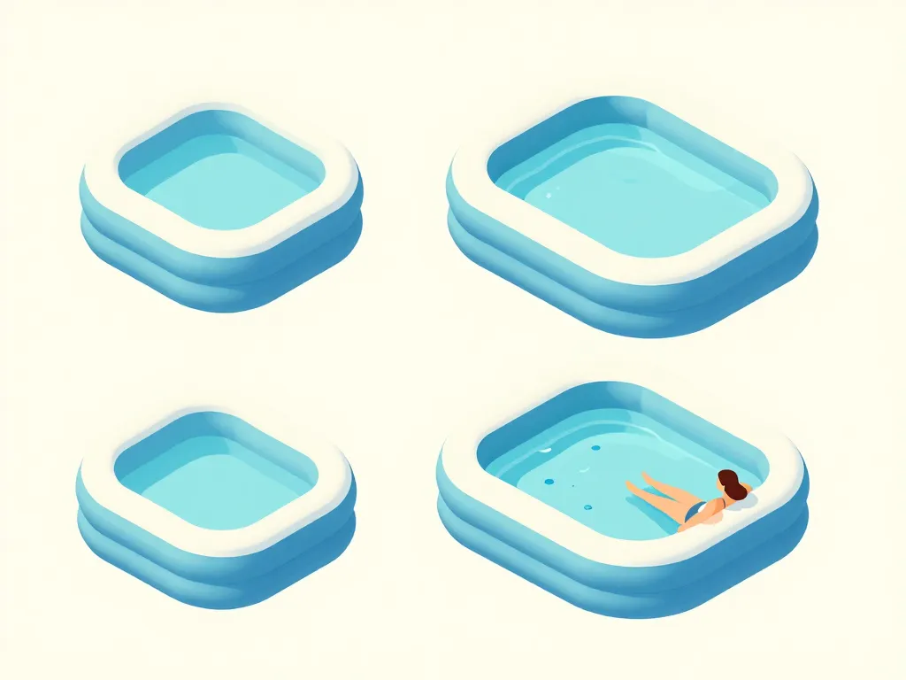 Schéma critères piscine gonflable adulte 1m50 hauteur