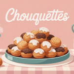 illustration chouquette dorée pâtisserie française
