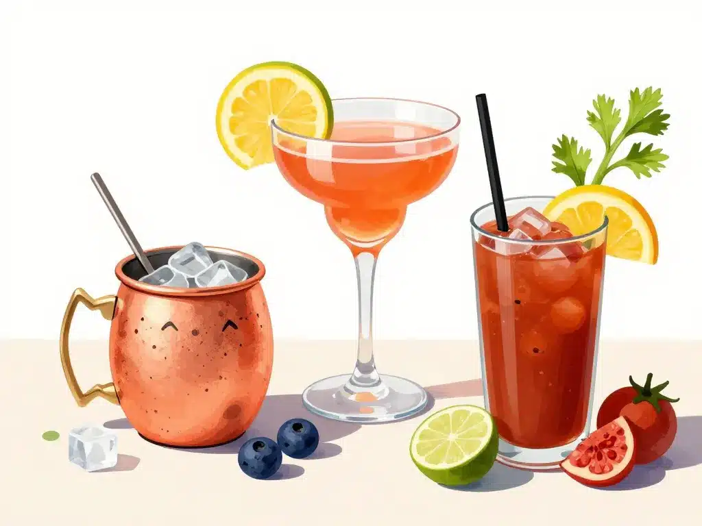 cocktail vodka classiques moscow mule cosmopolitan bloody mary