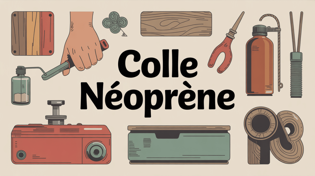 colle néoprène appliquée sur bois cuir métal plastique