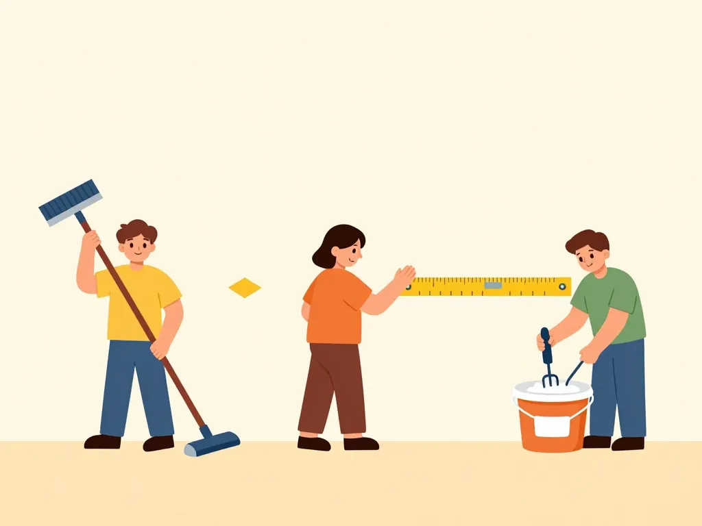 Préparation du mur et colle placo en étapes visuelles