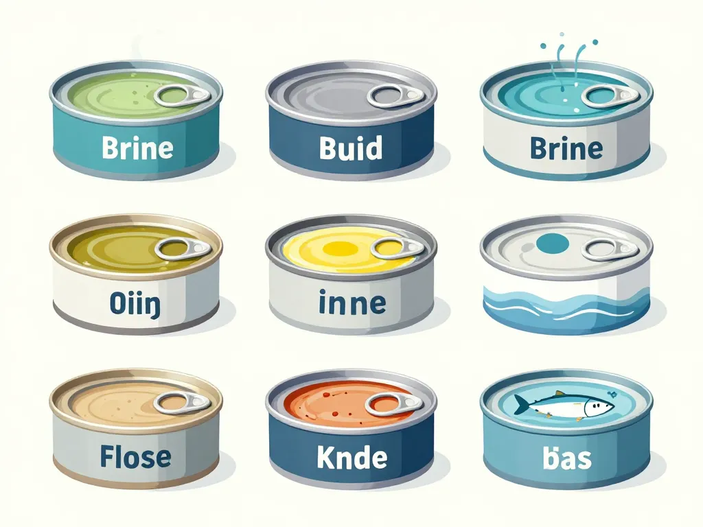 différents types de boite de thon illustration