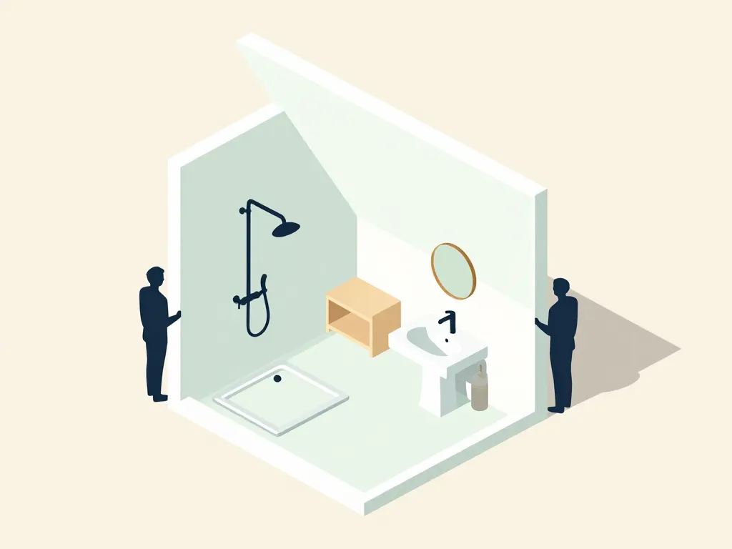 plan salle de bain sous comble 4m2 agencement optimisé