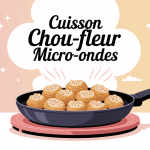 cuisson choux fleur micro onde dans micro ondes image vectorielle