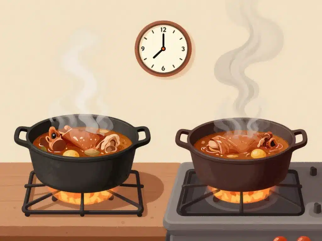 Cuisson longue daube de sanglier au four et à la cocotte