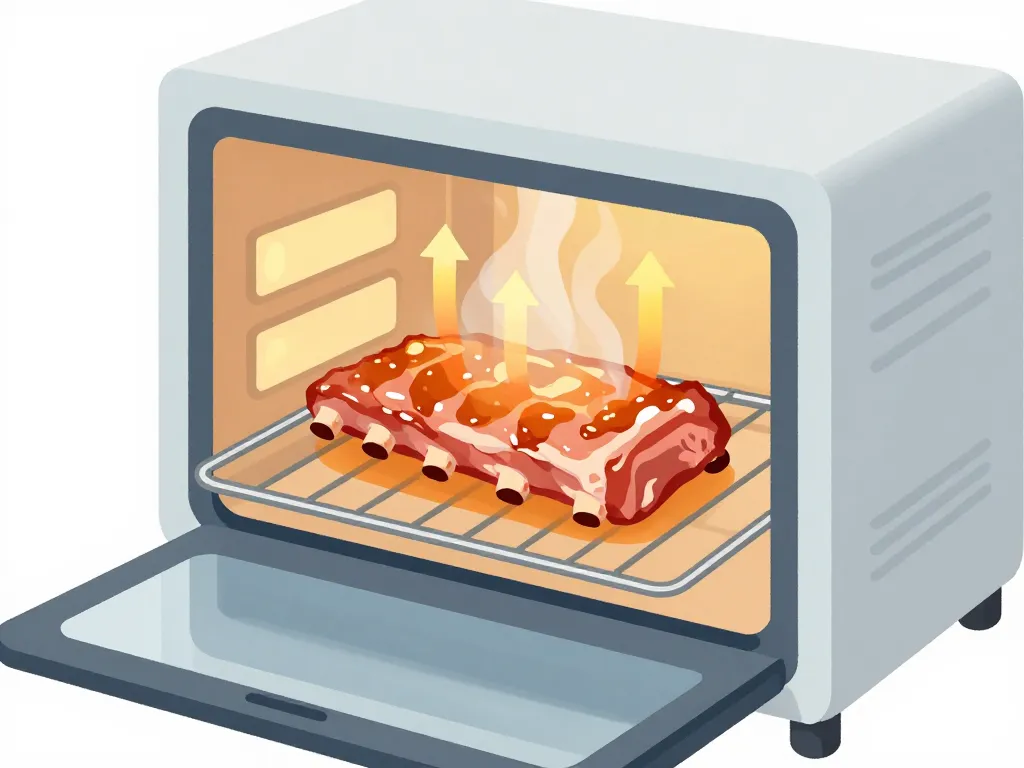 cuisson travers de porc au four schéma