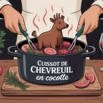 Cuissot de chevreuil en cocotte préparation festive cocotte fumante