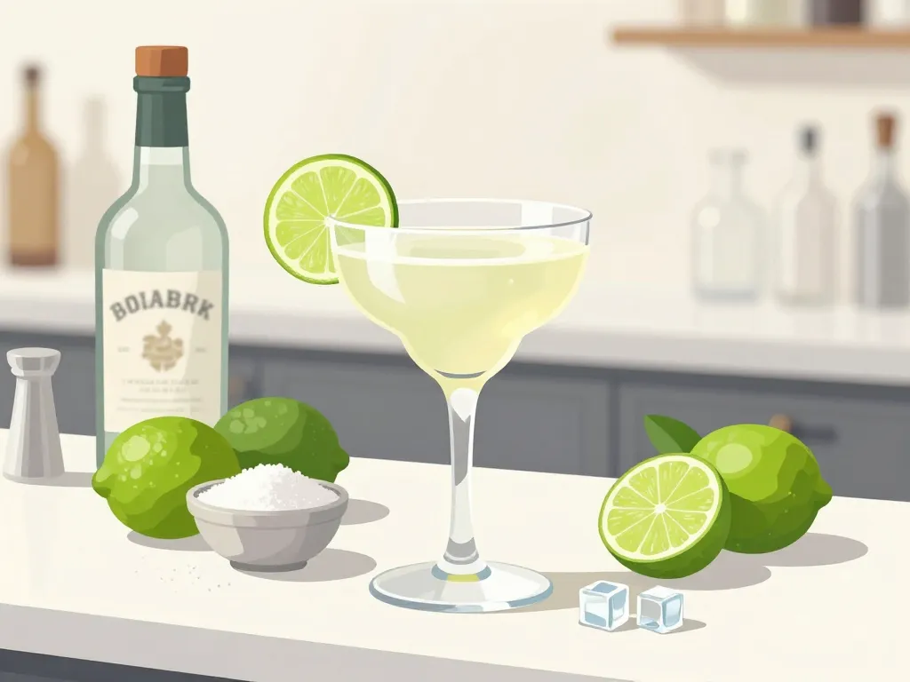 daikiri classique avec rhum citron vert sucre