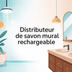 distributeur de savon mural rechargeable environnement élégant