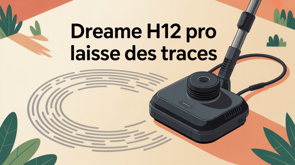 dreame h12 pro laisse des traces sol avec marques et appareil en entretien