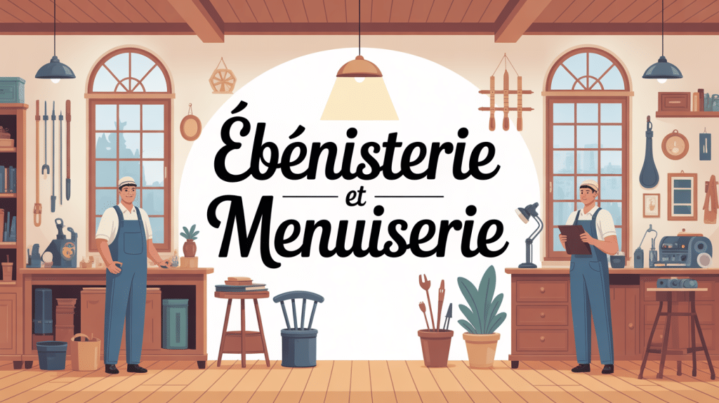 atelier ébénisterie et menuiserie avec artisans et réalisations en bois