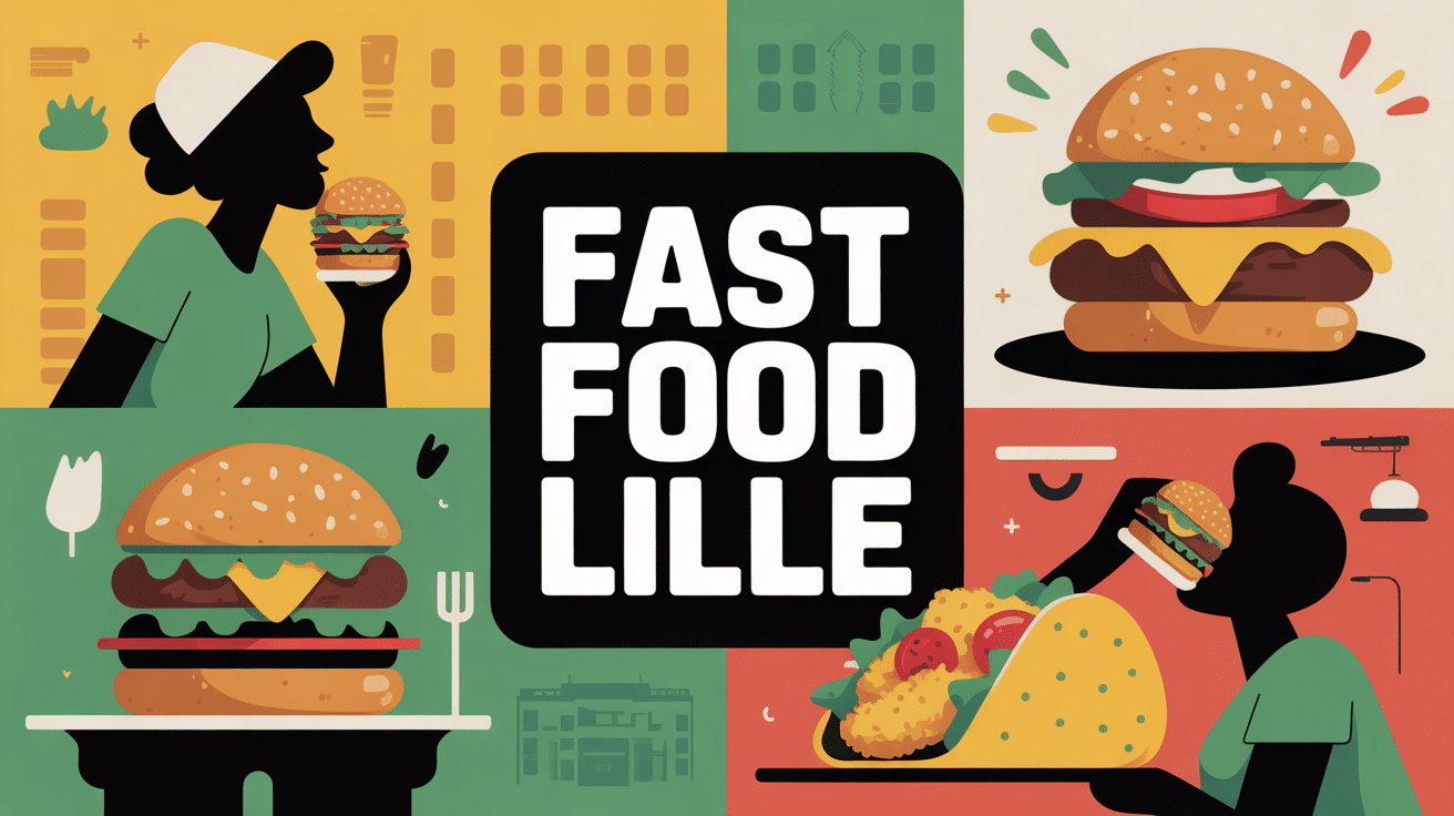 illustration fast food lille diversité burgers tacos poulet frit