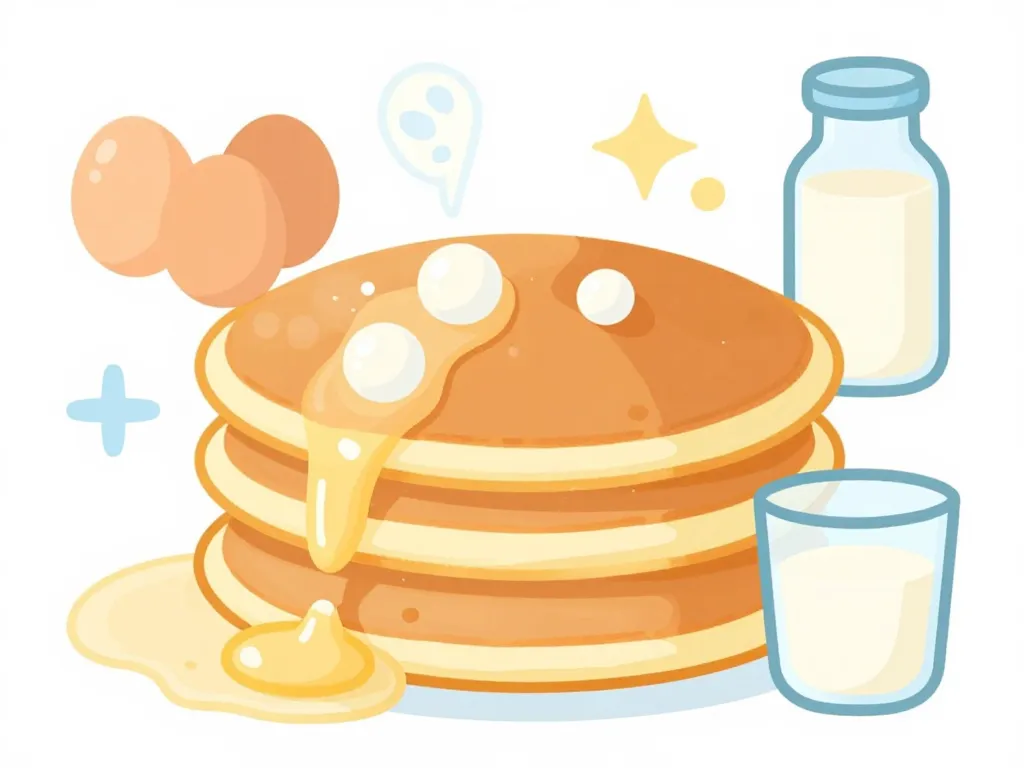 schéma fluffy pancakes bulles levure texture légère