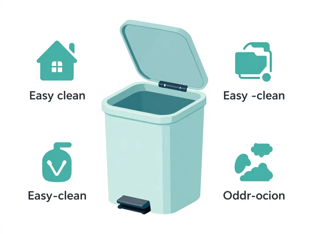 fonctionnalités poubelle chambre hygiène entretien