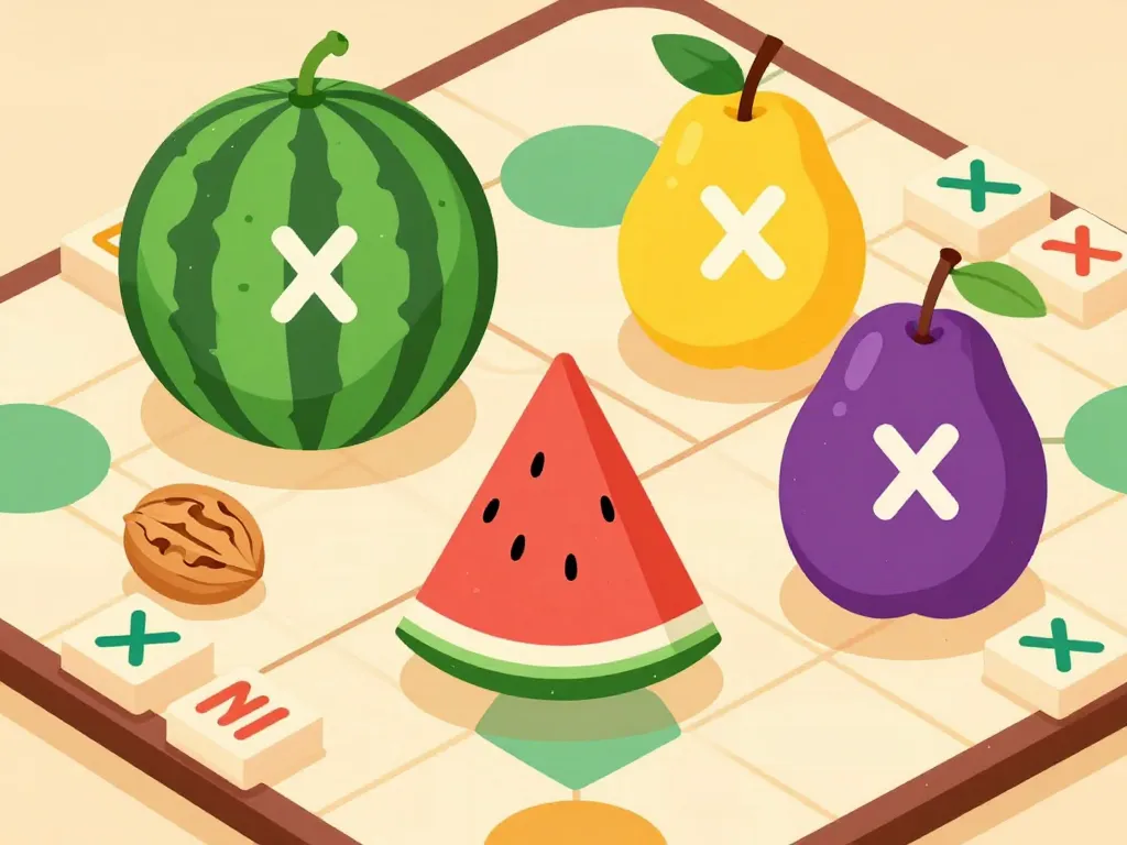 fruit en x xigua noix ximenia sur jeu de lettres