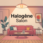 halogene salon lampadaire design convivial