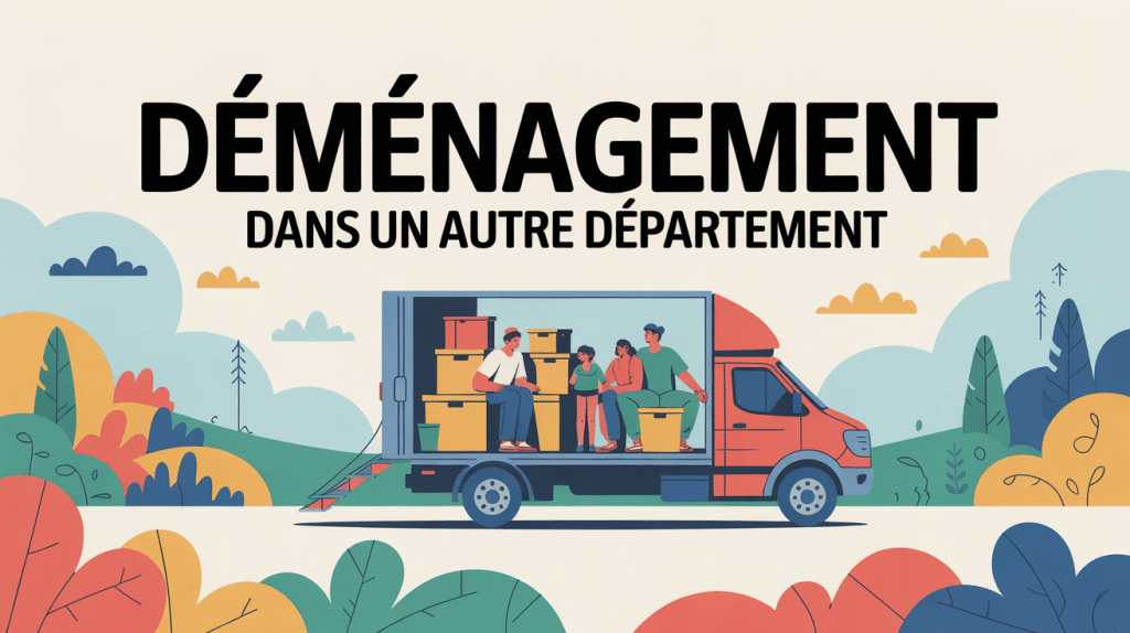 je déménage dans un autre département illustration vectorielle moderne