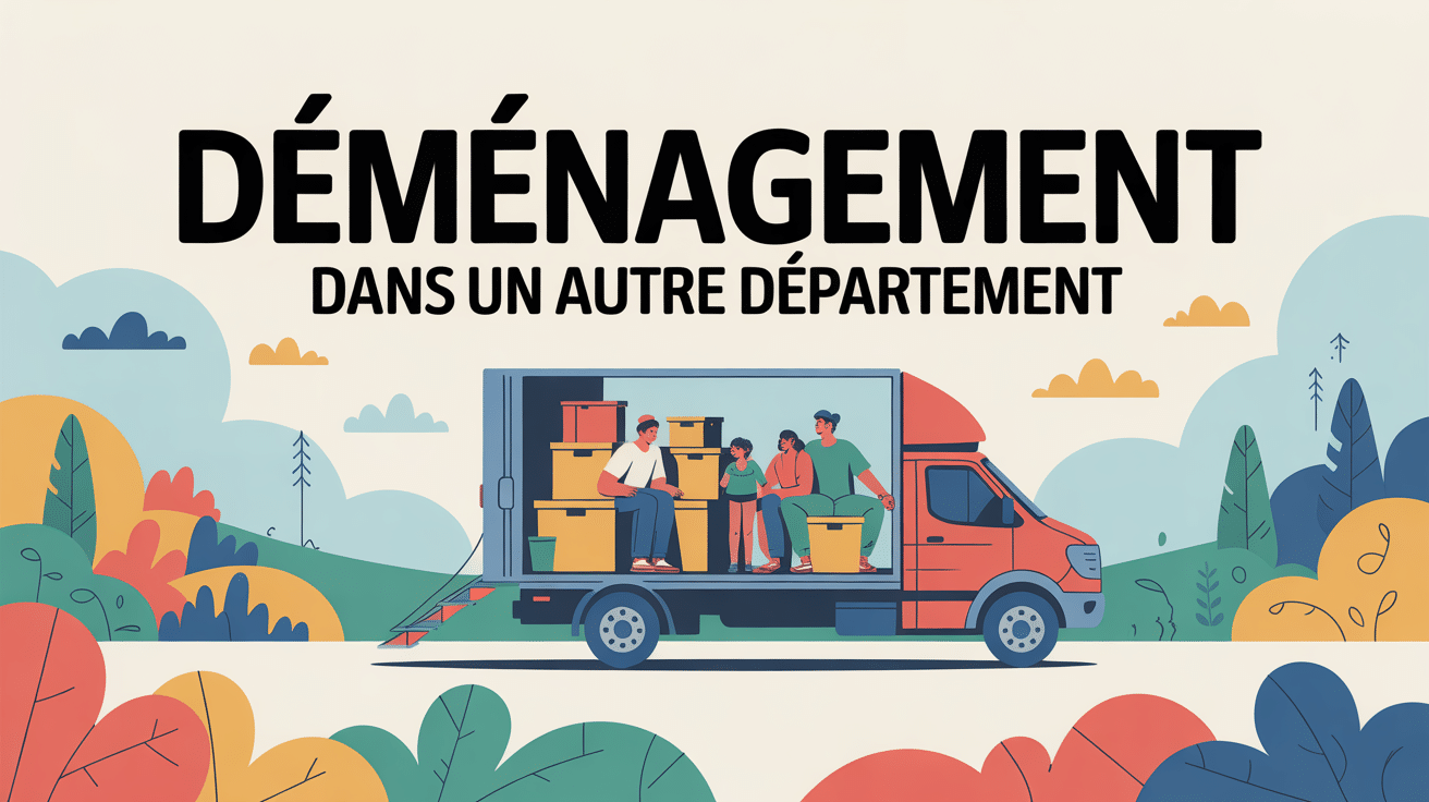 je déménage dans un autre département illustration vectorielle moderne