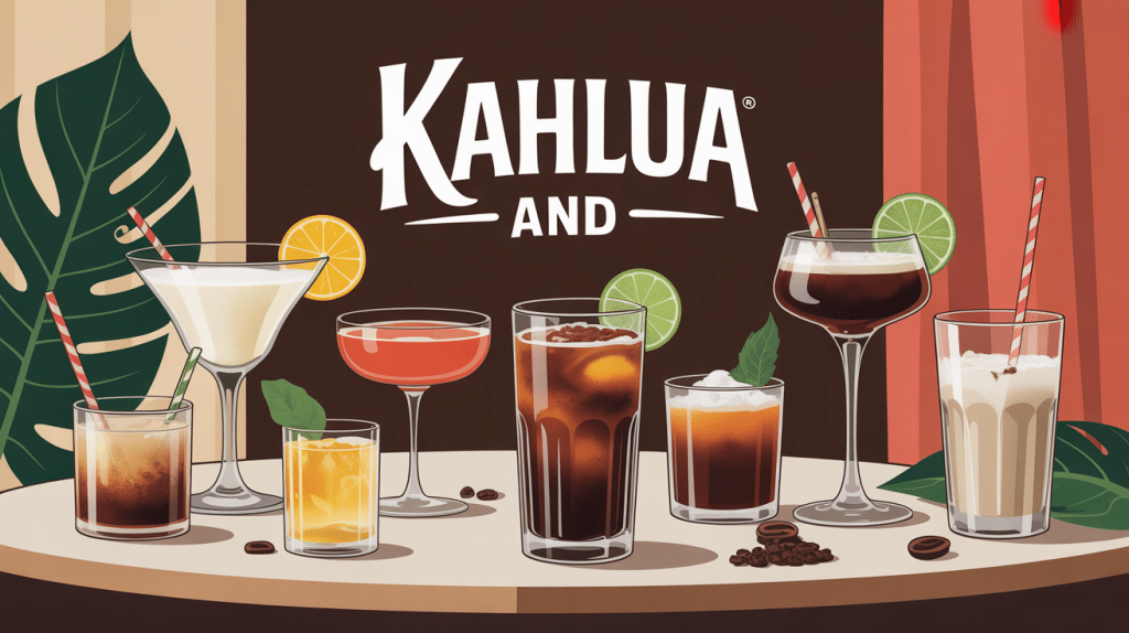 cocktails kahlua and verres élégants