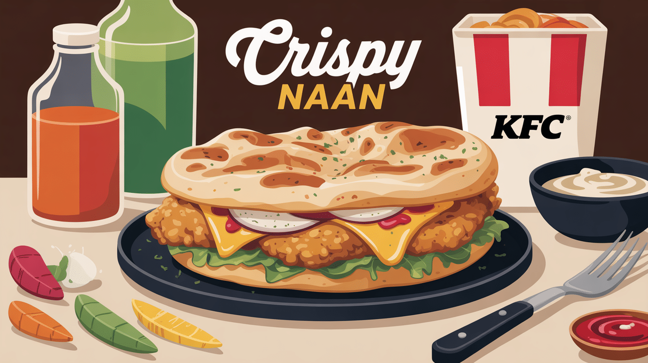 illustration gourmande du kfc crispy naan