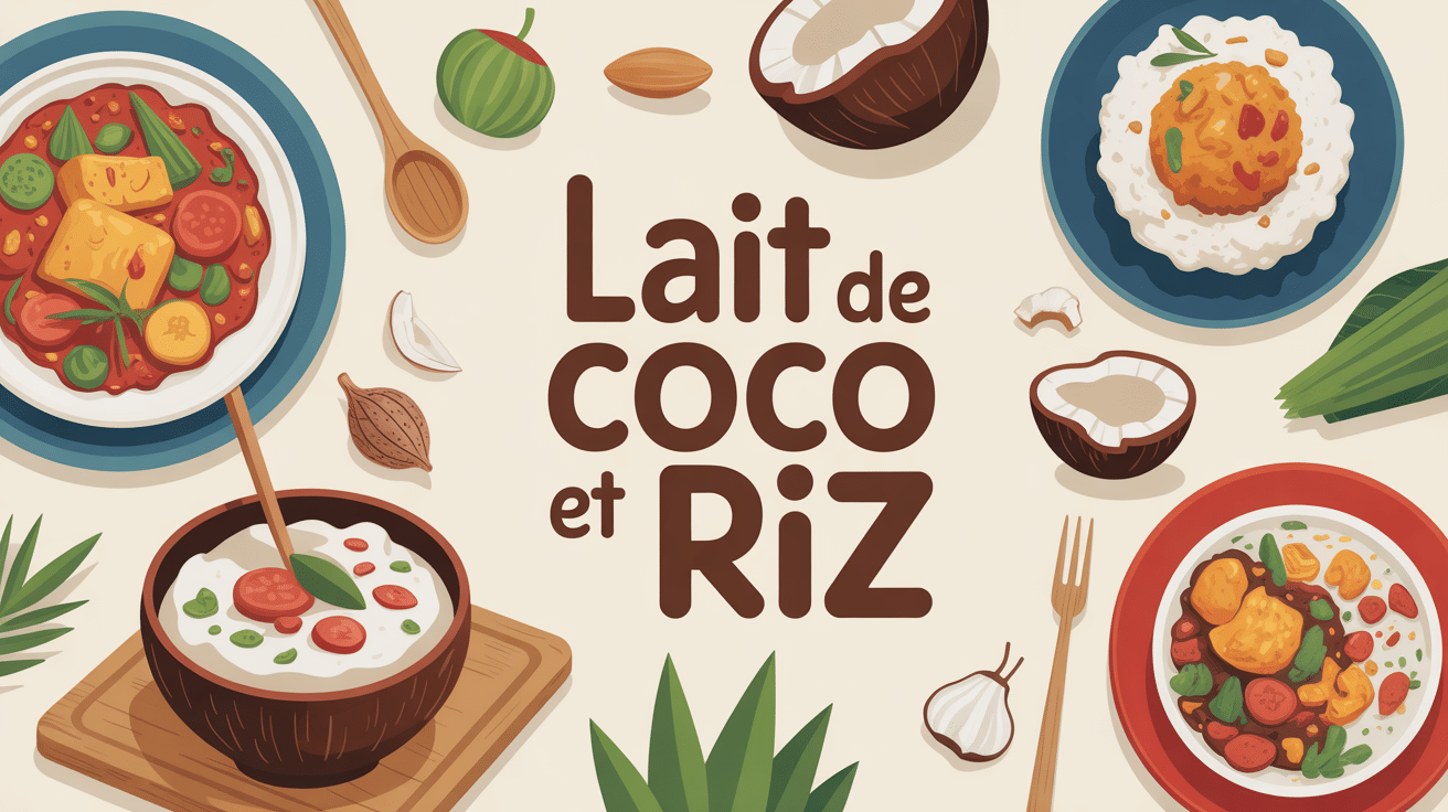 plats colorés lait de coco et riz cuisine facile