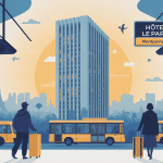 vue stylisée le paris montparnasse voyageurs et transports