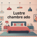 lustre chambre ado illustration avec différents styles