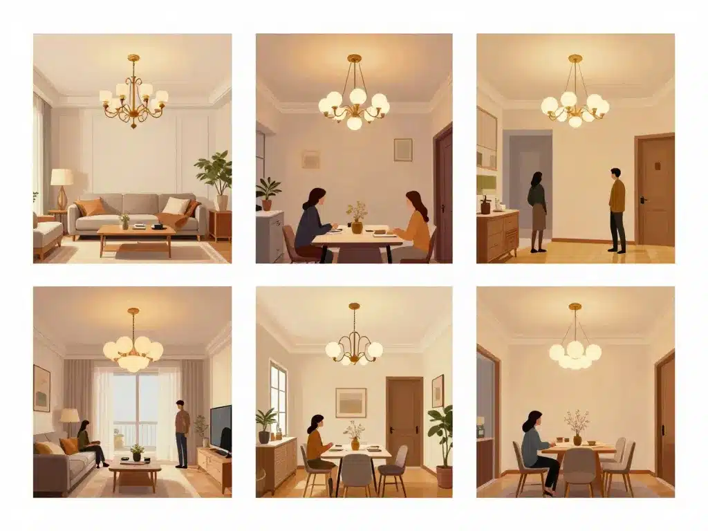 lustre plafond haut salon salle à manger hall