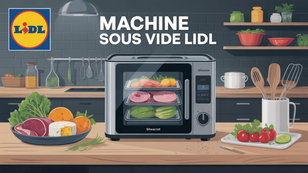 machine sous vide lidl avec aliments emballés sous vide