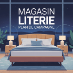 magasin literie Plan de Campagne illustration moderne