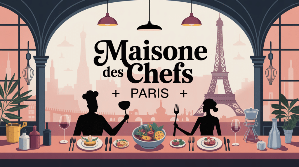 illustration concept maison des chefs paris restaurant atelier cuisine