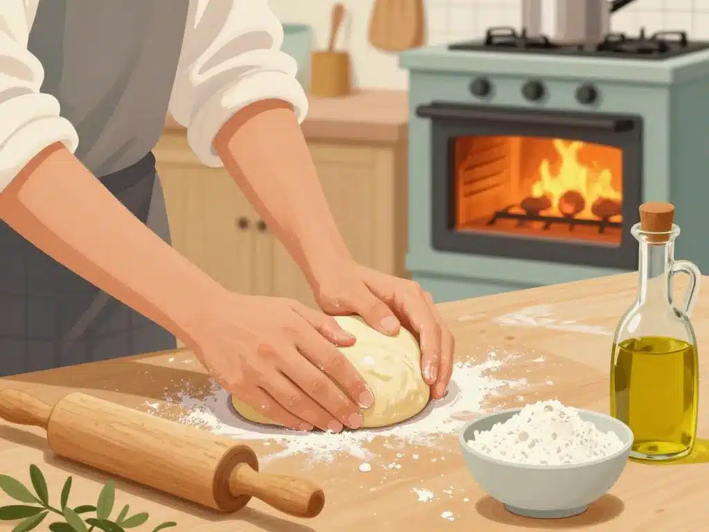 préparation pâte man'ouché à la maison